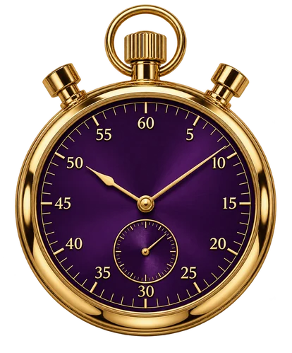 Stopwatch representing the one-off timing of identity verification